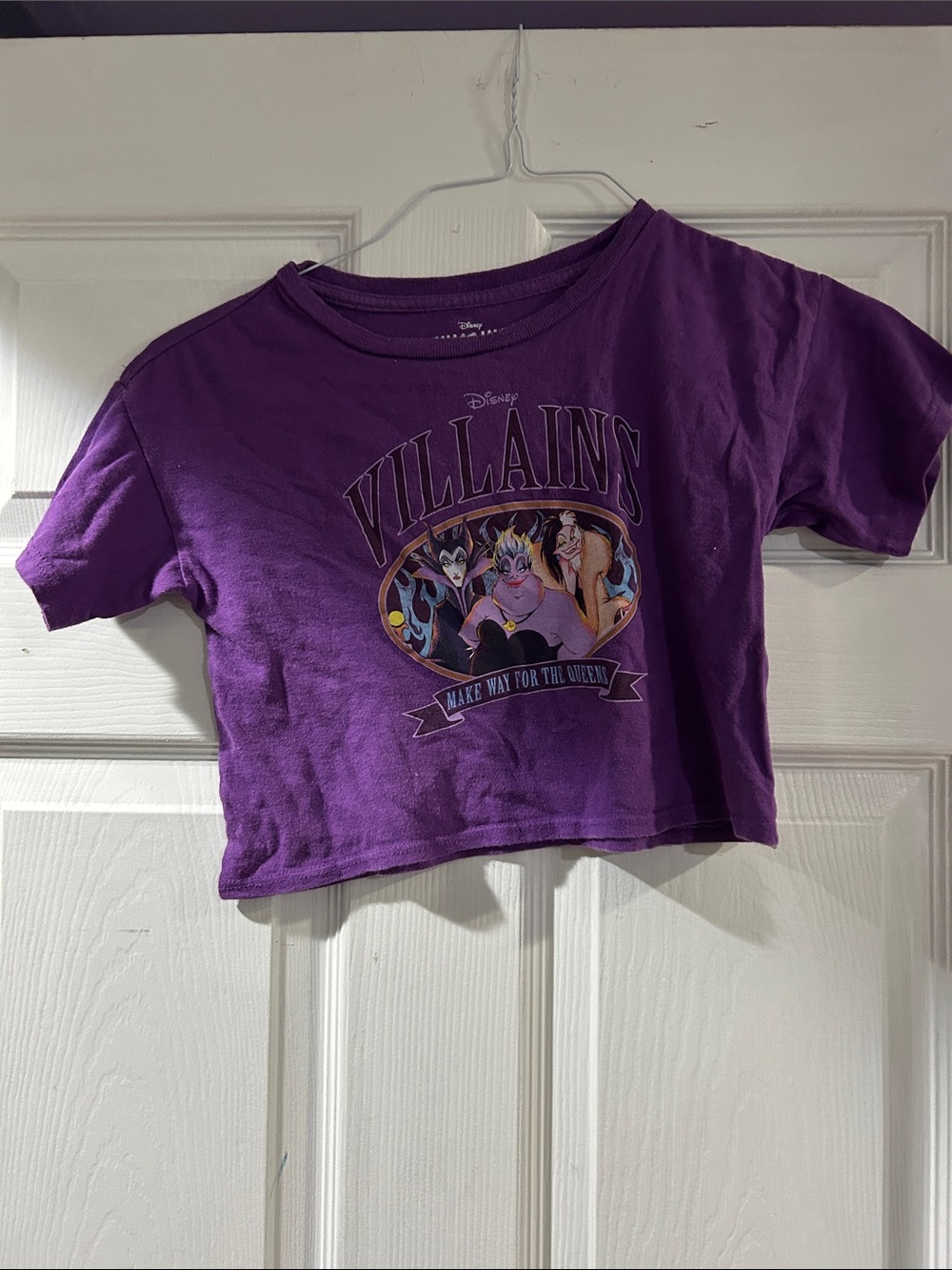 Sz small Disney Purple Villains Graphic Crop Tee